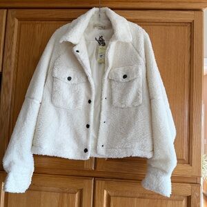 New Stetson Sherpa Teddybear fleece jacket size medium